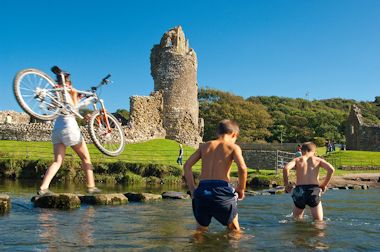 Ogmore Castle and Ogmore River